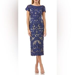 Elegant Blue Lace Midi dress alexia admore 💎💎